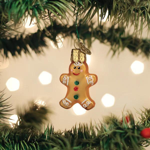 Ornament - Blown Glass - Mini Gingerbread Man