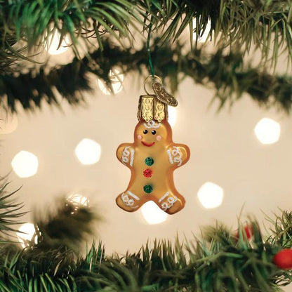 Ornament - Blown Glass - Mini Gingerbread Man