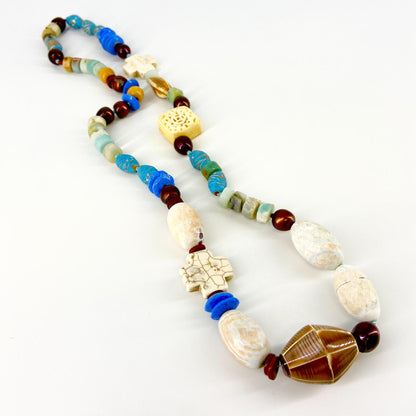 Necklace - Carved Bone Medallion