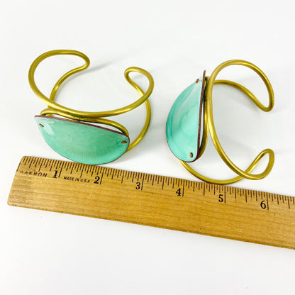 Cuff - Kiln-Fired Enamel & Brass