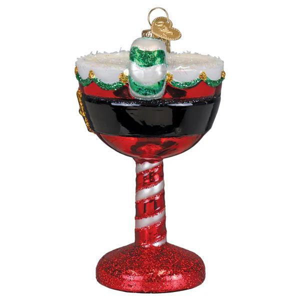 Ornament - Blown Glass - Santa Cocktail