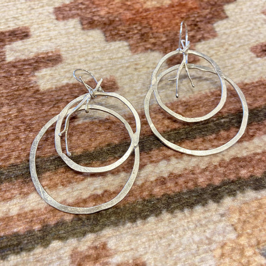 Earrings - Sterling Circles & Twigs - Sterling Originals