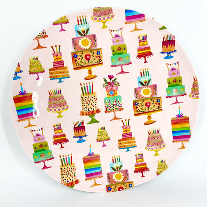 Platter - Celebrate Cakes - Faux Ceramic - 14.5"