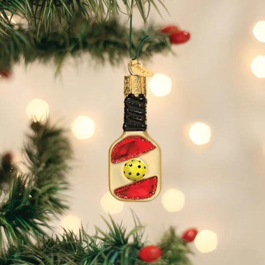 Ornament - Blown Glass - Mini Pickleball Paddle