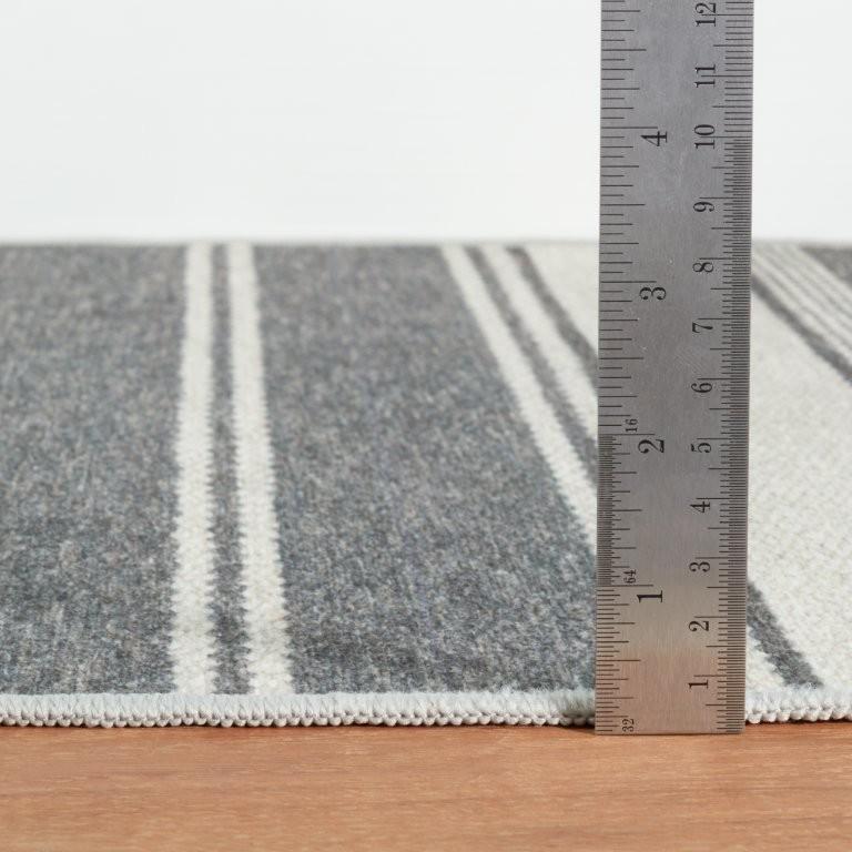 Rug - Machine Washable - Bowman Stripe Grey
