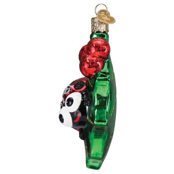 Ornament - Blown Glass - Holly Ladybug