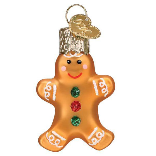 Ornament - Blown Glass - Mini Gingerbread Man