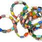 Necklace - 7-Way Furnace Glass Beads - Rainbow - 60"