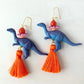 Earring - Gallimimus Dinosaur with Tassels