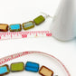 Necklace - 7-Way Furnace Glass Beads - Turquoise with Ochre - 60"