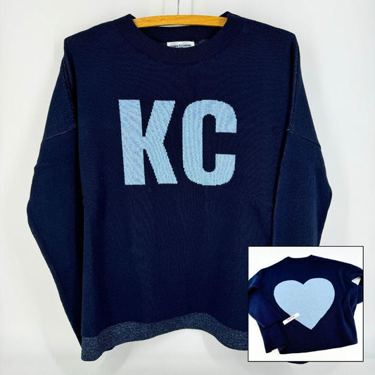 Sweater - KC/Heart (Navy + Light Blue) - Exclusive