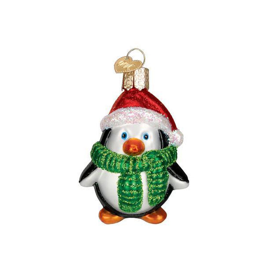 Ornament - Blown Glass - Playful Penguin