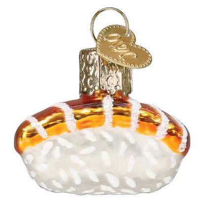 Ornament - Blown Glass - Mini Salmon Sushi
