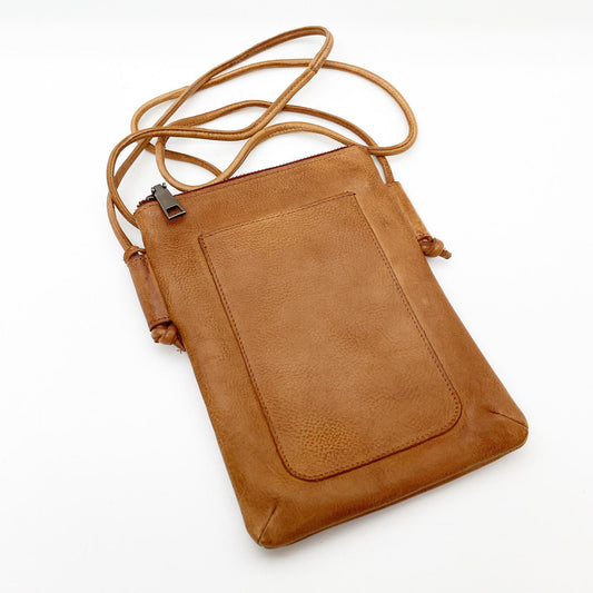 Handbag - Leather "Grab & Go" Crossbody - Cognac