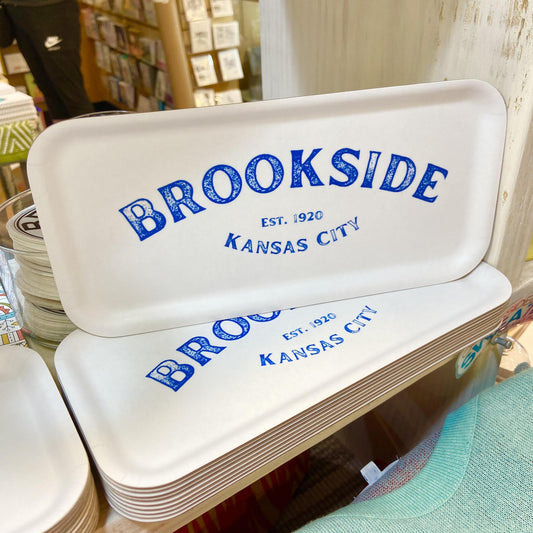Tray - Brookside - Blue on White