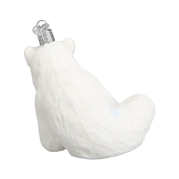 Ornament - Blown Glass - Polar Bear with Cub