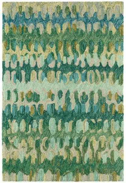 Rug - Micro Hooked Wool - Paint Chip Moss