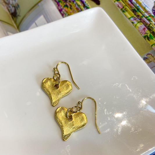 Earrings - Hearts - 24kt Gold Plated