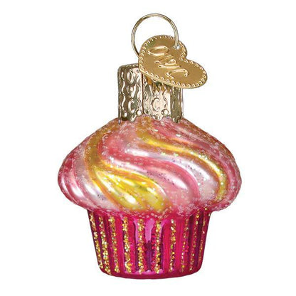 Ornament - Blown Glass - Mini Cupcake