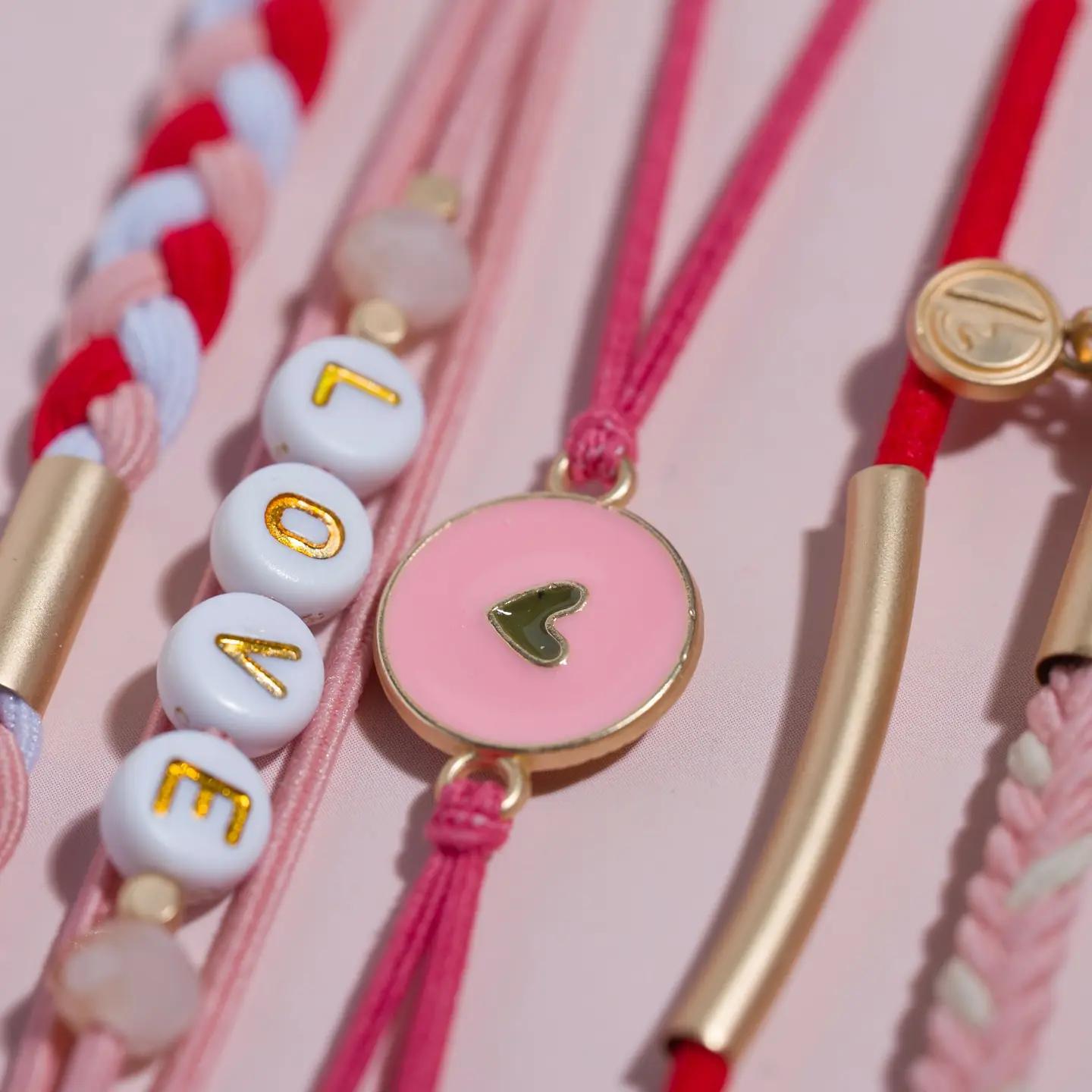 Hair Tie Braclets - LOVE - Set/5