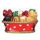 Ornament - Blown Glass - Puppies in a Basket