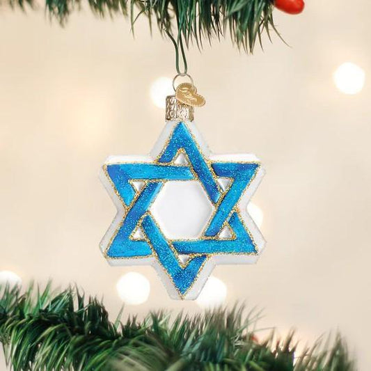 Ornament - Blown Glass - Star of David