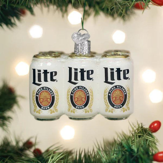 Ornament - Blown Glass - Miller Lite Six Pack