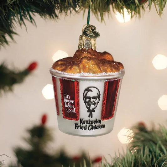 Ornament - Blown Glass - KFC Bucket of Chicken