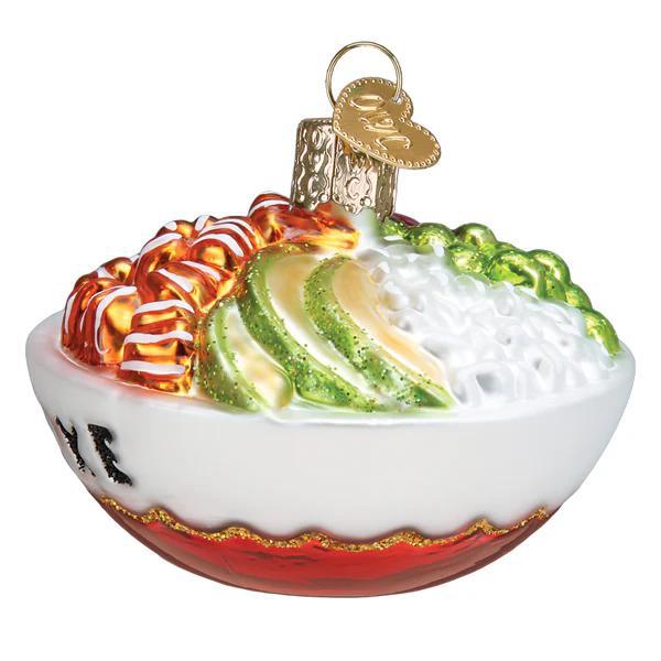 Ornament - Blown Glass - Poke Bowl