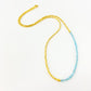 Necklace - Mini Bead 24" - Aqua Apatite - 18kt Gold Vermeil