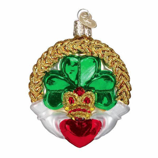 Ornament - Blown Glass - Claddagh