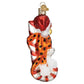 Ornament - Blown Glass - Chester Cheetah on Candy Cane