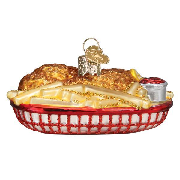 Ornament - Blown Glass - Chicken Basket
