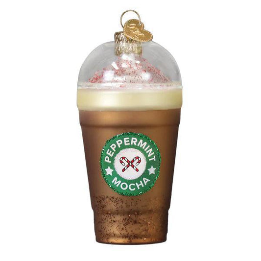 Ornament - Blown Glass - Peppermint Mocha