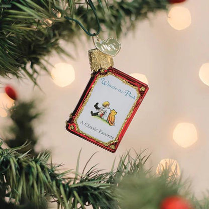 Ornament - Blown Glass - Mini Winnie-the-Pooh Book