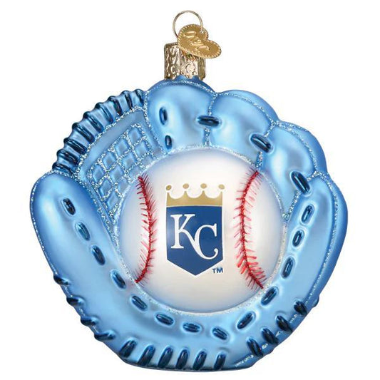 Ornament - Blown Glass - Royals Baseball Mitt