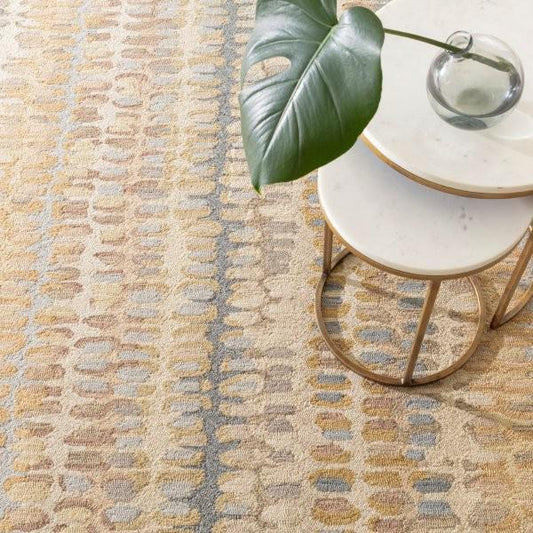Rug - Micro Hooked Wool - Paint Chip Natural