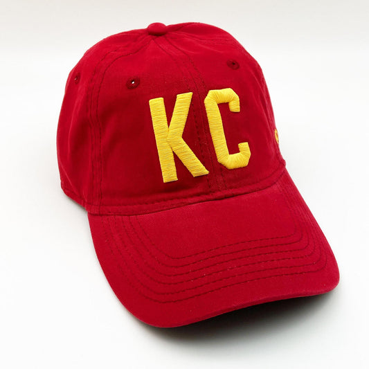 Ballcap - KC - Red With Yellow KC