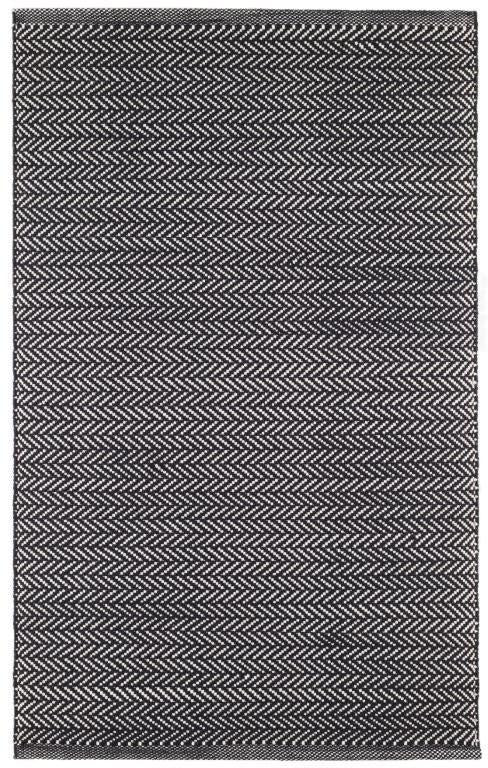 Rug - Indoor/Outdoor - Herringbone Black/Ivory