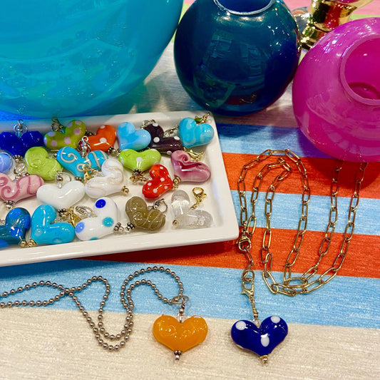 Pendant - Small Heart by K. Heybrock; glass