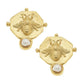 Earrings - Gold Bee Intaglio w/ Pearl - Clip