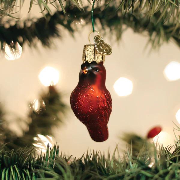 Ornament - Blown Glass - Mini Red Cardinal