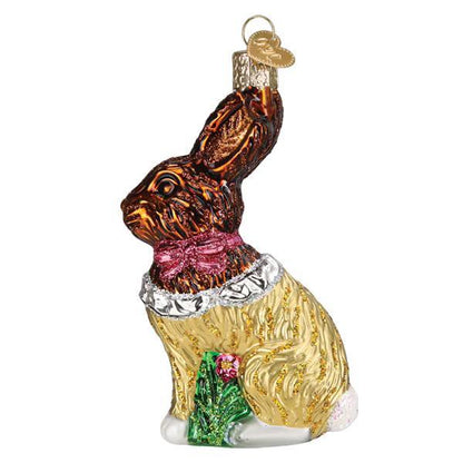 Ornament - Blown Glass - Chocolate Easter Bunny