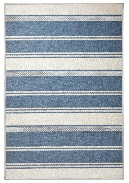 Rug - Machine Washable - Bowman Stripe Blue