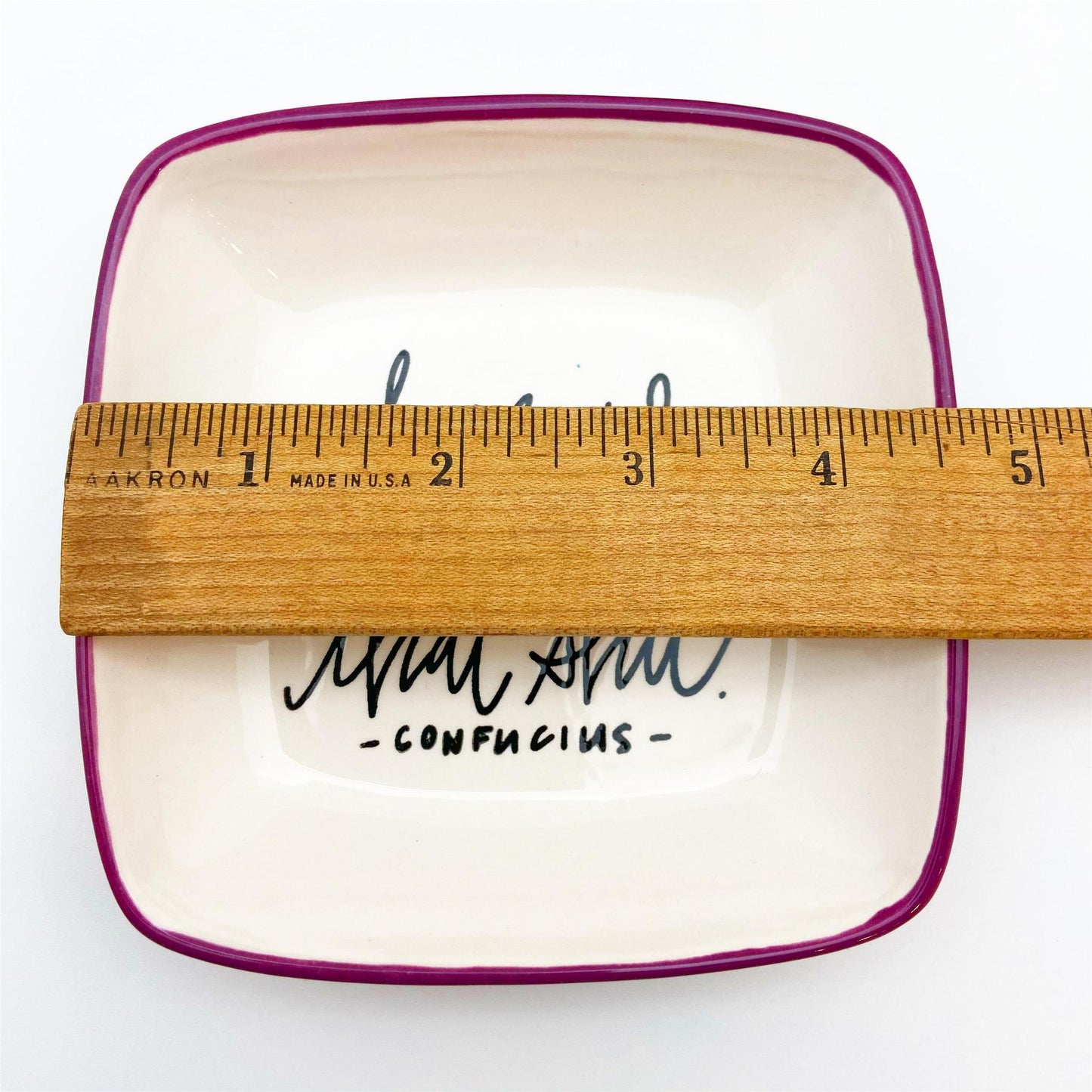 Tray - Playful Quotes on Round Ceramic - Signed