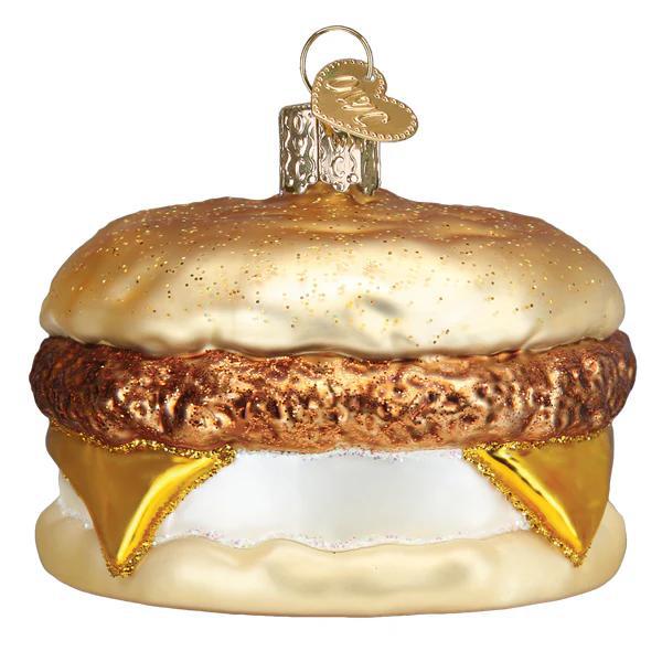 Ornament - Blown Glass - Breakfast Sandwich