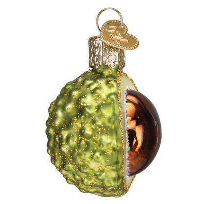 Ornament - Blown Glass - Chestnut