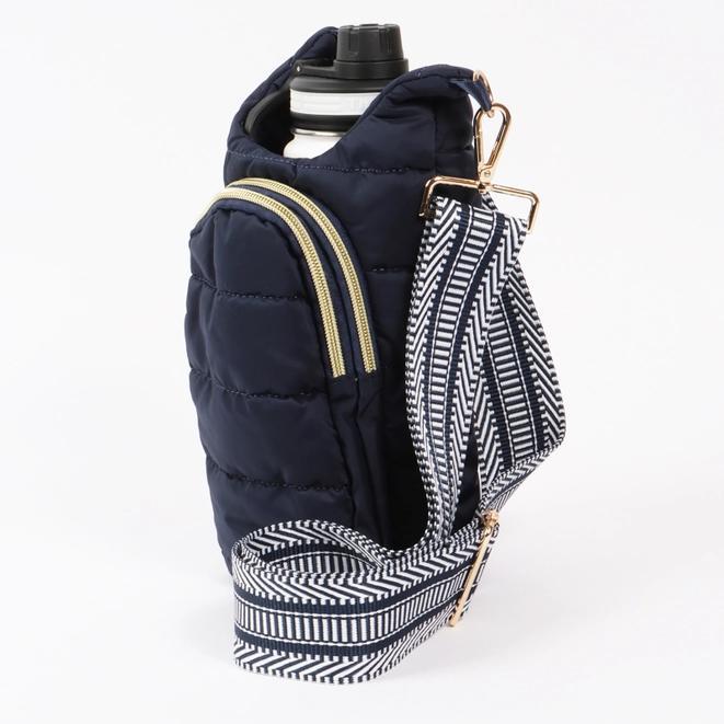 Crossbody Bag - Puffer for Water Bottle/Phone - Navy