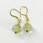 Earrings - Sage Green Core - Glass & Goldfill (Video)