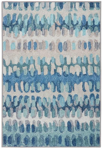 Rug - Machine-Washable - Paint Chip Blue